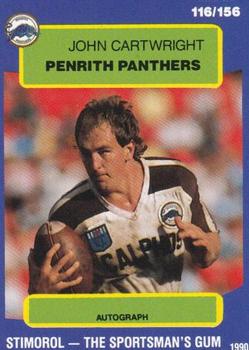 1990 Stimorol NRL #116 John Cartwright Front